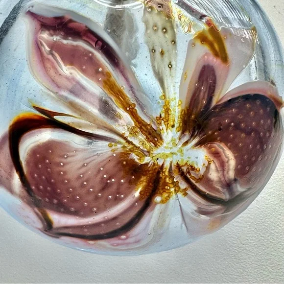 GLASSHOUSE Mount St Helens Ash Art Glass Paperweight Signed Eric Brakken ‘84 - Picture 9 of 11